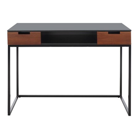 Safavieh Vance 2 Drawer 1 Shelf Desk, Black & Brown DSK5013A